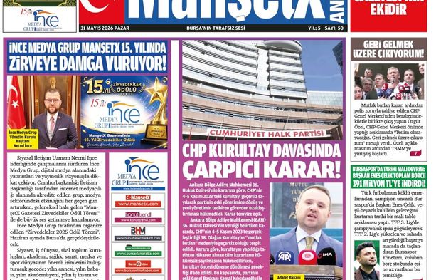 MANŞETX GAZETESİ'NİN  BURSA VE ANKARA'NIN 15.YIL 368. MAYIS SAYILARI ÇIKTI!