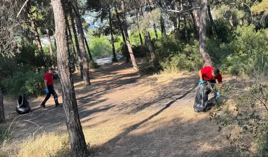 Güzelyalı Çamlıbel’de orman yangını riskine karşı temizlik çalışması